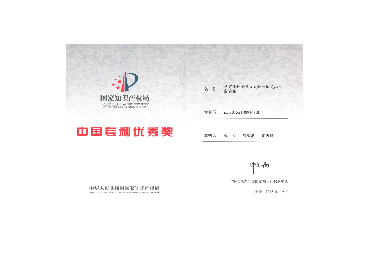 China Patent Excellence Award